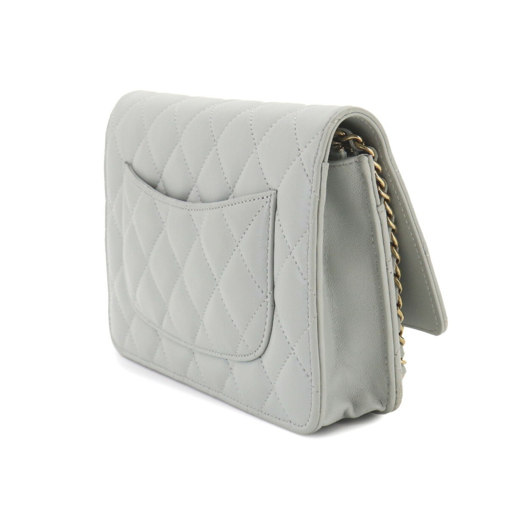 CHANEL Authentic Gray Lambskin Leather Wallet - Picture 3 of 10